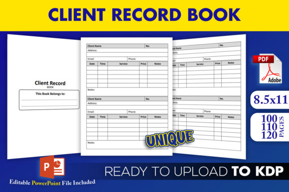 Client Record Book Editable KDP Interior Template