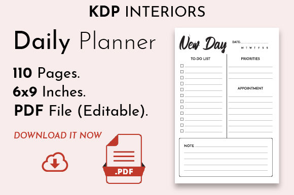 Designing an Effective Undated Daily Planner KDP Interior for Modern Productivity