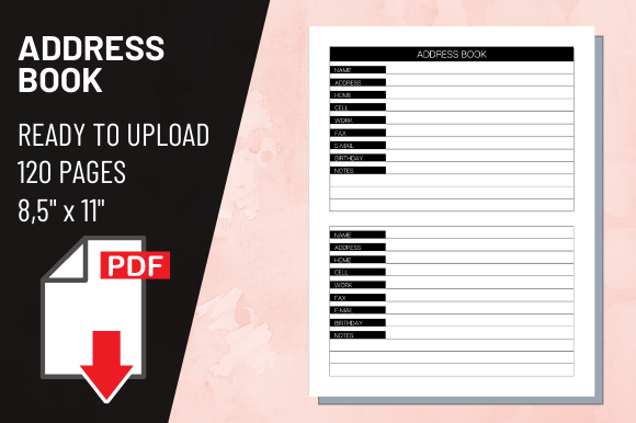 KDP Interior Address Book Design Guide
