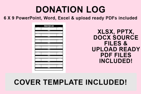 KDP Interior - Donation Log: Customizable 6x9 Template
