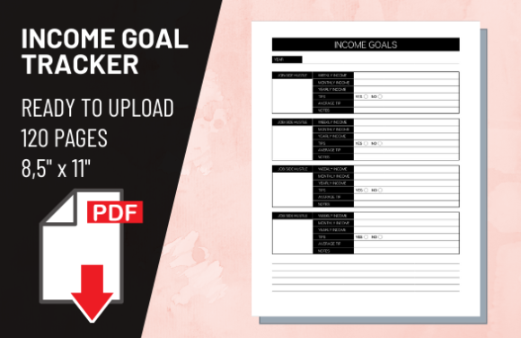 KDP Interior Income Goal Tracker: Design & Layout Guide