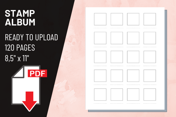 KDP Interior Stamp Album: Ready-to-Print Layout