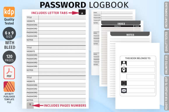 KDP Password Logbook Interior: Practical Applications for Self-Publishers