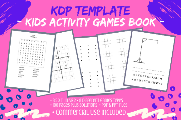 Kids Mixed Activity Games Book 100 Pages: A Versatile Interior Template for KDP Creators