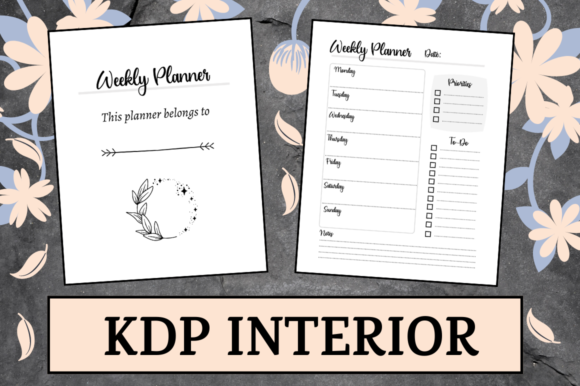 Simple Weekly Planner KDP Interior for Publishers